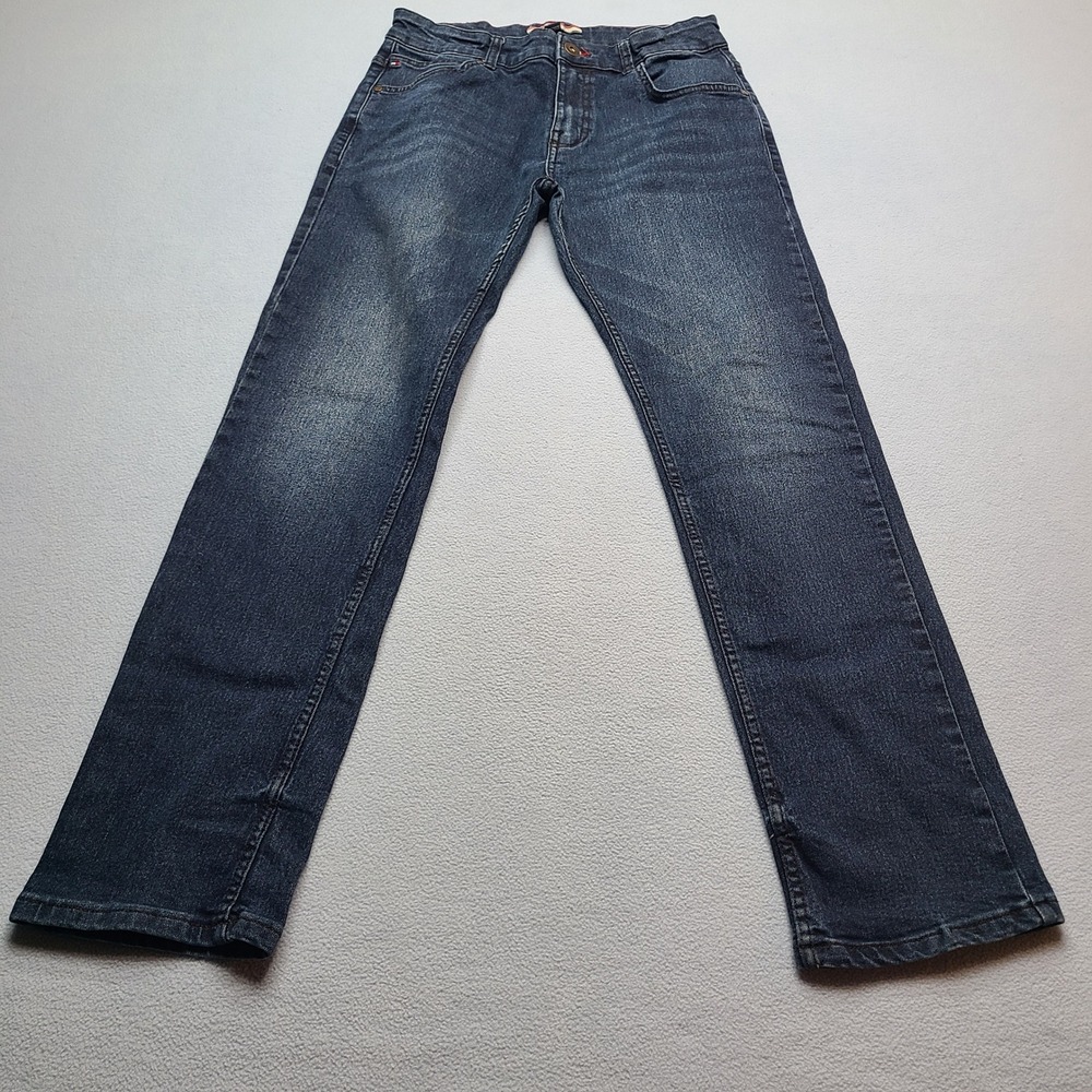 Tommy Hilfiger Jeans Kids Size 16 Blue Excellent Straight Leg Dark Wash Denim